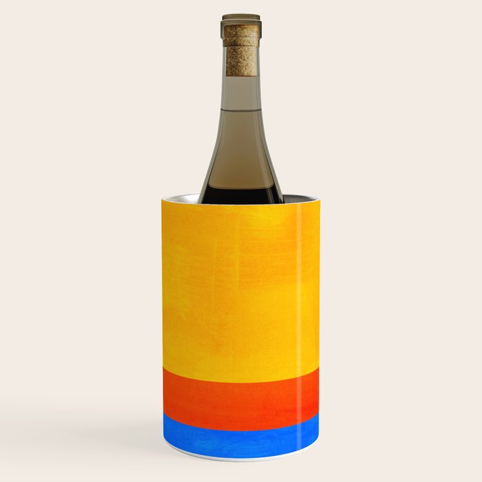Neon Sunshine Blue Yellow Orange Colorfield Wine Chiller Gallery Image 3
