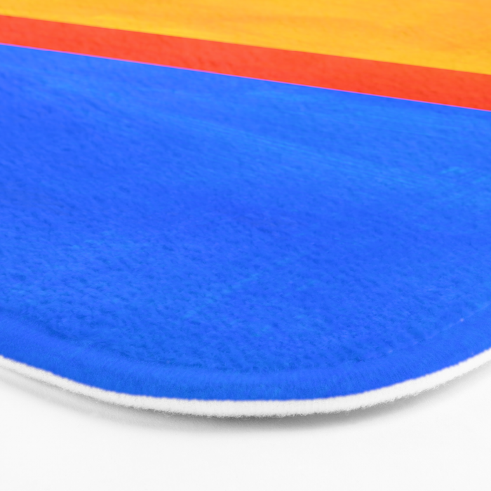 Neon Sunshine Blue Yellow Orange Colorfield Bath Mat Gallery Image 3
