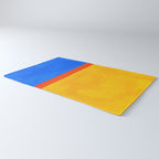 Neon Sunshine Blue Yellow Orange Colorfield Rug Gallery Image 3