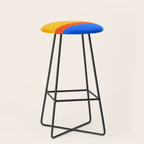 Neon Sunshine Blue Yellow Orange Colorfield Stool Gallery Image 1
