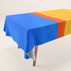 Neon Sunshine Blue Yellow Orange Colorfield Tablecloth Gallery Image 1
