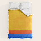 Neon Sunshine Blue Yellow Orange Colorfield Duvet Cover Gallery Image 6