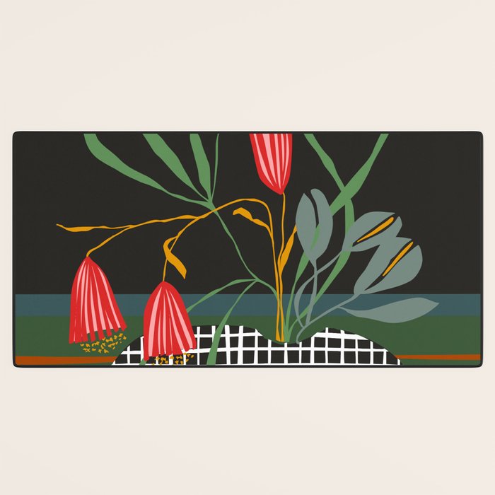 midcentury botanical Desk Mat Gallery Image 3