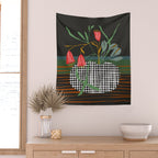 midcentury botanical Wall Tapestry Gallery Image 2