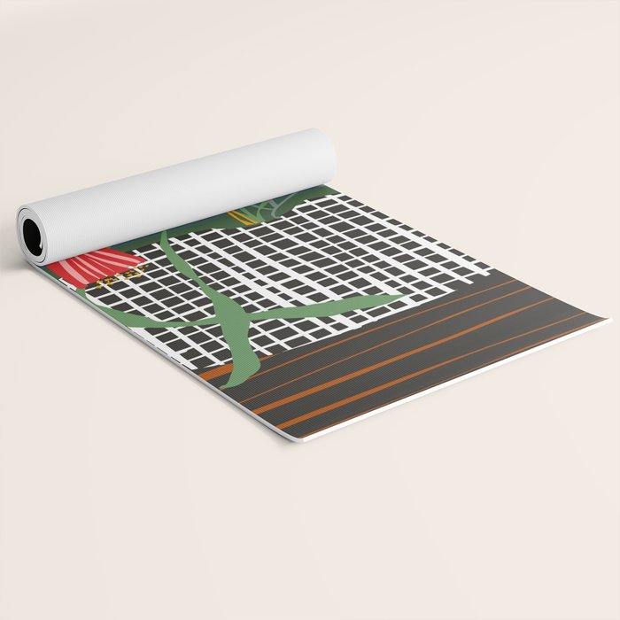 midcentury botanical Yoga Mat Gallery Image 2
