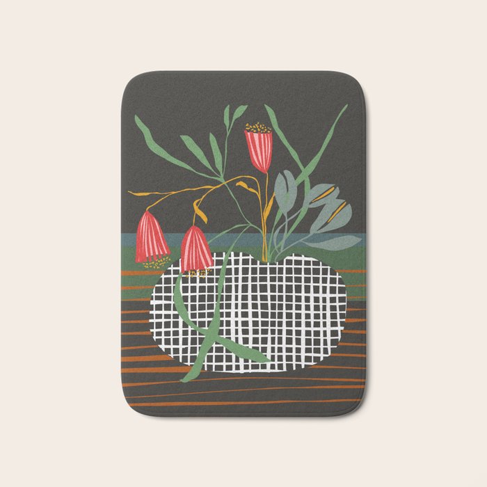 midcentury botanical Bath Mat Gallery Image 1