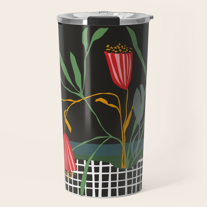 midcentury botanical Travel Mug Gallery Image 1