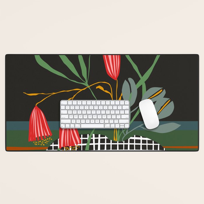midcentury botanical Desk Mat Gallery Image 1