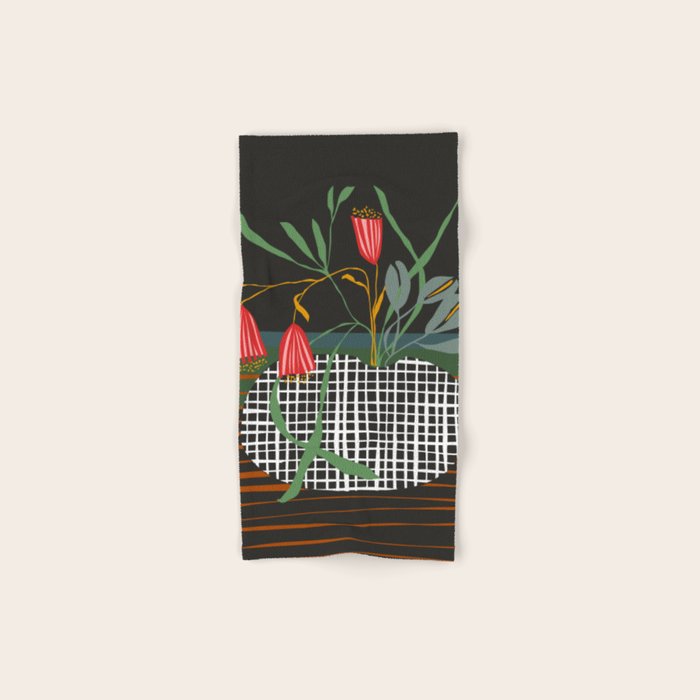 midcentury botanical Bath Towel Gallery Image 1