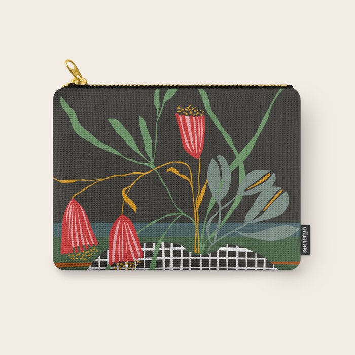 midcentury botanical Carry All Pouch Gallery Image 1
