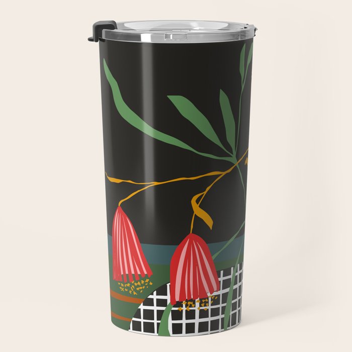 midcentury botanical Travel Mug Gallery Image 3