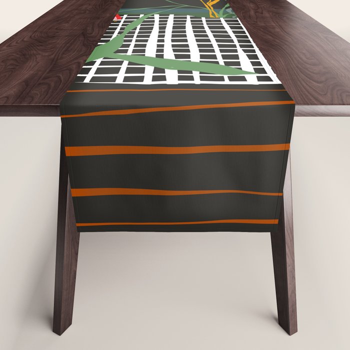 midcentury botanical Table Runner Gallery Image 1