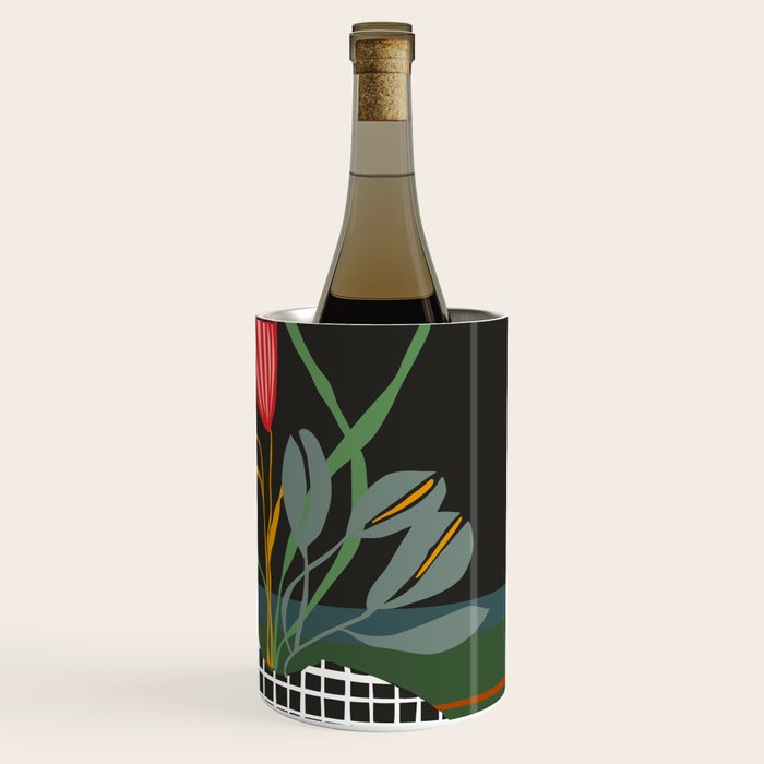 midcentury botanical Wine Chiller Gallery Image 3