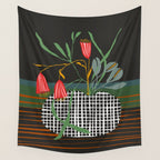 midcentury botanical Wall Tapestry Gallery Image 4