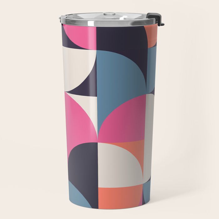 Mid Century Geometric 22 Travel Mug Gallery Image 2