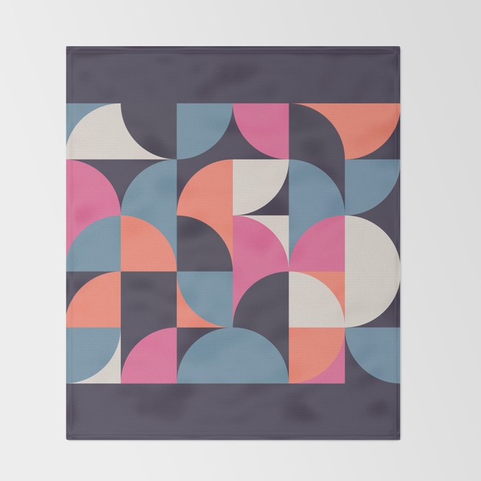 Mid Century Geometric 22 Throw Blanket Gallery Image 2
