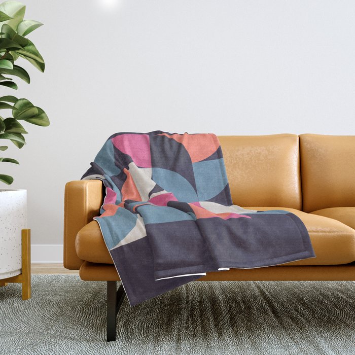 Mid Century Geometric 22 Throw Blanket Gallery Image 1