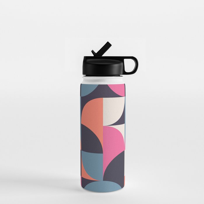Mid Century Geometric 22 Water Bottle Gallery Image 1