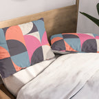 Mid Century Geometric 22 Pillow Sham Gallery Image 2