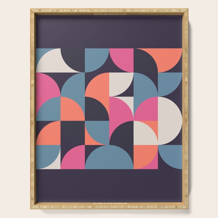 Mid Century Geometric 22 Serving Tray Gallery Image 1