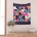 Mid Century Geometric 22 Wall Tapestry Gallery Image 2