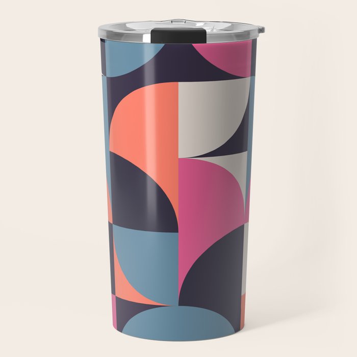 Mid Century Geometric 22 Travel Mug Gallery Image 1