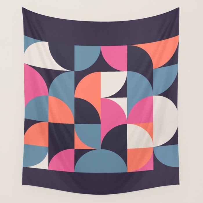 Mid Century Geometric 22 Wall Tapestry Gallery Image 4