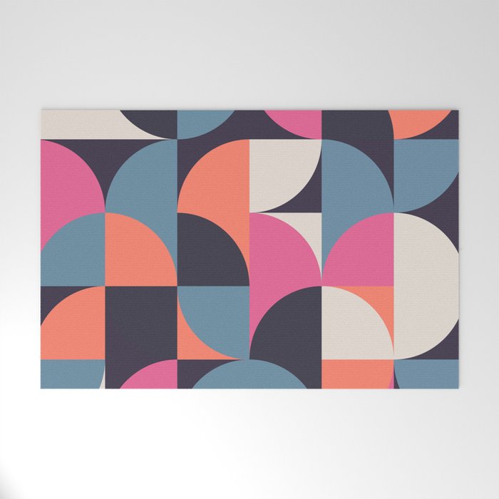 Mid Century Geometric 22 Welcome Mat Gallery Image 1