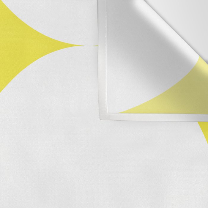 Bold Minimalism CLXXVIII White and Bright Yellow  Wall Tapestry Gallery Image 3