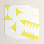 Bold Minimalism CLXXVIII White and Bright Yellow  Wrapping Paper Gallery Image 3
