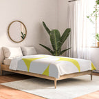 Bold Minimalism CLXXVIII White and Bright Yellow  Comforter Gallery Image 2