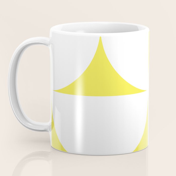 Bold Minimalism CLXXVIII White and Bright Yellow  Coffee Mug Gallery Image 3