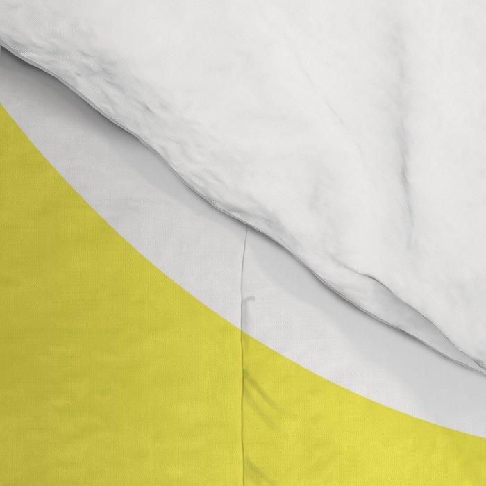 Bold Minimalism CLXXVIII White and Bright Yellow  Comforter Gallery Image 4