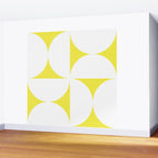 Bold Minimalism CLXXVIII White and Bright Yellow  Wall Mural Gallery Image 2