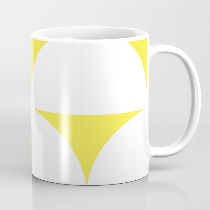 Bold Minimalism CLXXVIII White and Bright Yellow  Coffee Mug Gallery Image 1