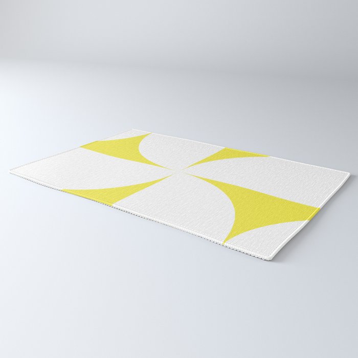Bold Minimalism CLXXVIII White and Bright Yellow  Rug Gallery Image 3