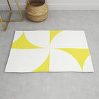 Bold Minimalism CLXXVIII White and Bright Yellow  Rug Gallery Image 1