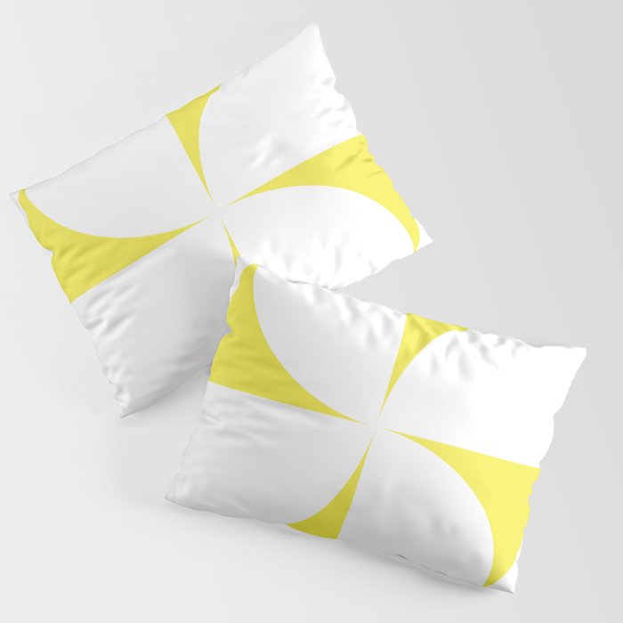 Bold Minimalism CLXXVIII White and Bright Yellow  Pillow Sham Gallery Image 3