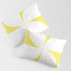 Bold Minimalism CLXXVIII White and Bright Yellow  Pillow Sham Gallery Image 3
