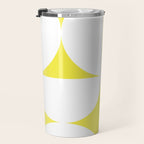 Bold Minimalism CLXXVIII White and Bright Yellow  Travel Mug Gallery Image 3
