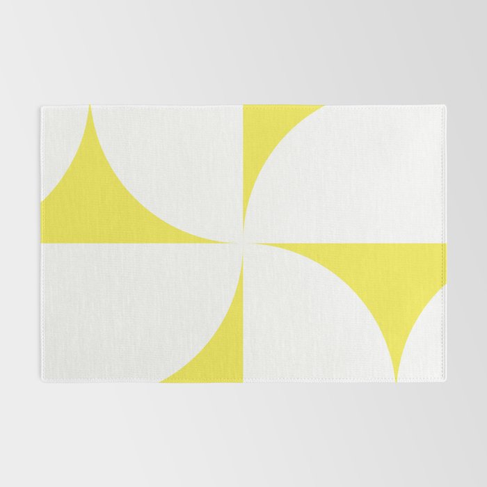Bold Minimalism CLXXVIII White and Bright Yellow  Rug Gallery Image 2