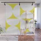 Bold Minimalism CLXXVIII White and Bright Yellow  Wall Mural Gallery Image 1