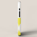 Bold Minimalism CLXXVIII White and Bright Yellow  iPhone Case Gallery Image 2