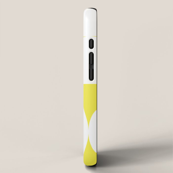 Bold Minimalism CLXXVIII White and Bright Yellow  iPhone Case Gallery Image 2