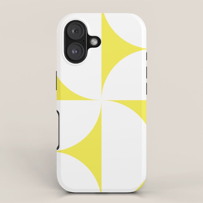 Bold Minimalism CLXXVIII White and Bright Yellow  iPhone Case Gallery Image 1