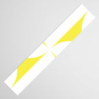 Bold Minimalism CLXXVIII White and Bright Yellow  Table Runner Gallery Image 3