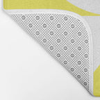 Bold Minimalism CLXXVIII White and Bright Yellow  Bath Mat Gallery Image 2