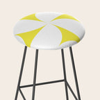 Bold Minimalism CLXXVIII White and Bright Yellow  Stool Gallery Image 2