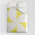 Bold Minimalism CLXXVIII White and Bright Yellow  Comforter Gallery Image 6