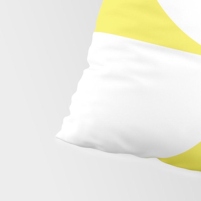 Bold Minimalism CLXXVIII White and Bright Yellow  Pillow Sham Gallery Image 4